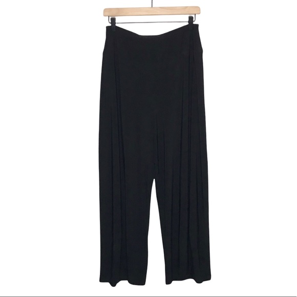 Sympli Pants - Sympli Black Flowy Wide Leg Pants 12